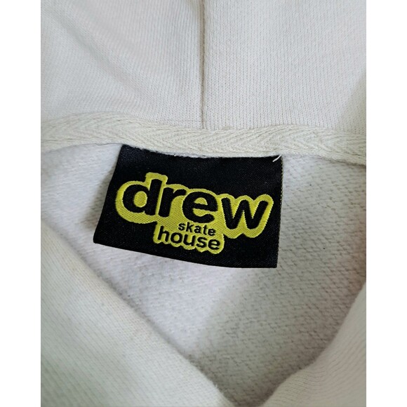 Drew House Mascot Smiley Hoodie Sweatshirt Pullover Large Beige Tan Cream - Picture 6 of 11